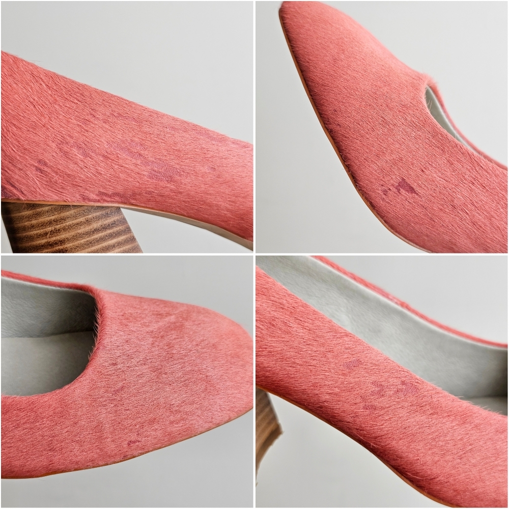 Greycity Calf Hair Genuine Leather Coral Pump Square Comfortable Heels Size 11 - Picture 16 of 16